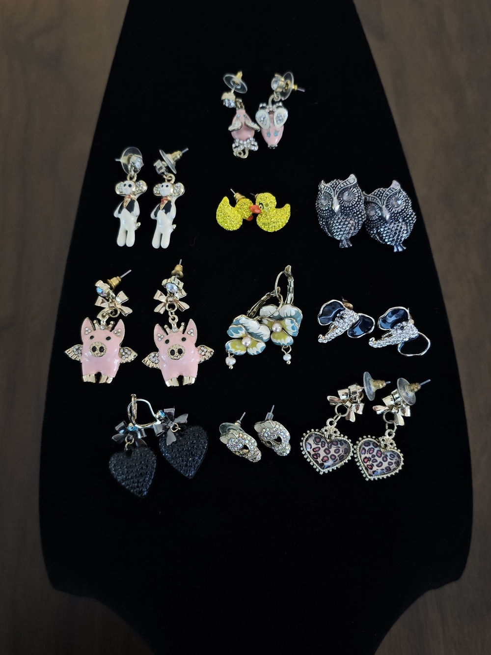 Assorted Women's Animal & Heart Fashion Earrings Lot